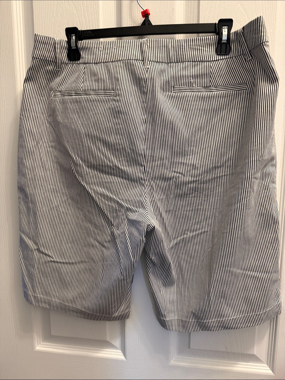 croft & barrow Black and White Pinstripe Bermuda Shorts - Picture 5 of 6